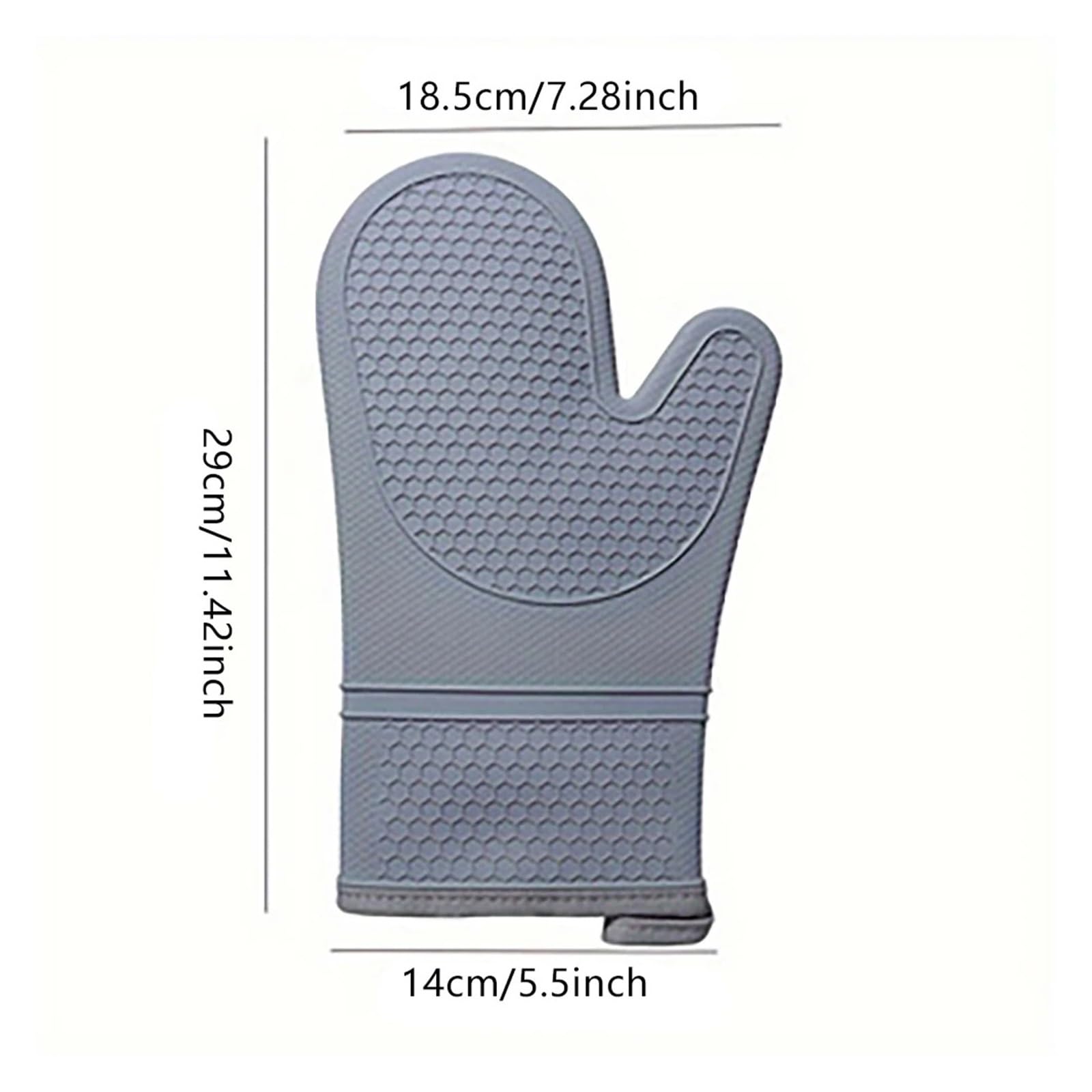 Genérico Manoplas Resistentes al Calor del Horno silicón fijadas con la guarnición de algodón Suave, Guantes Gruesos Largos Flexibles(Apricot 2PCS)