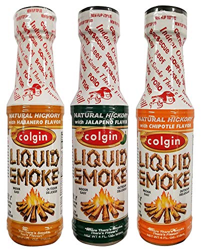 Colgin Liquid Smoke Spicy Hickory Variety Pack - Jalapeno, Habanero, and Chipotle Flavors, 4.0 Ounce (1 of Each) image 4