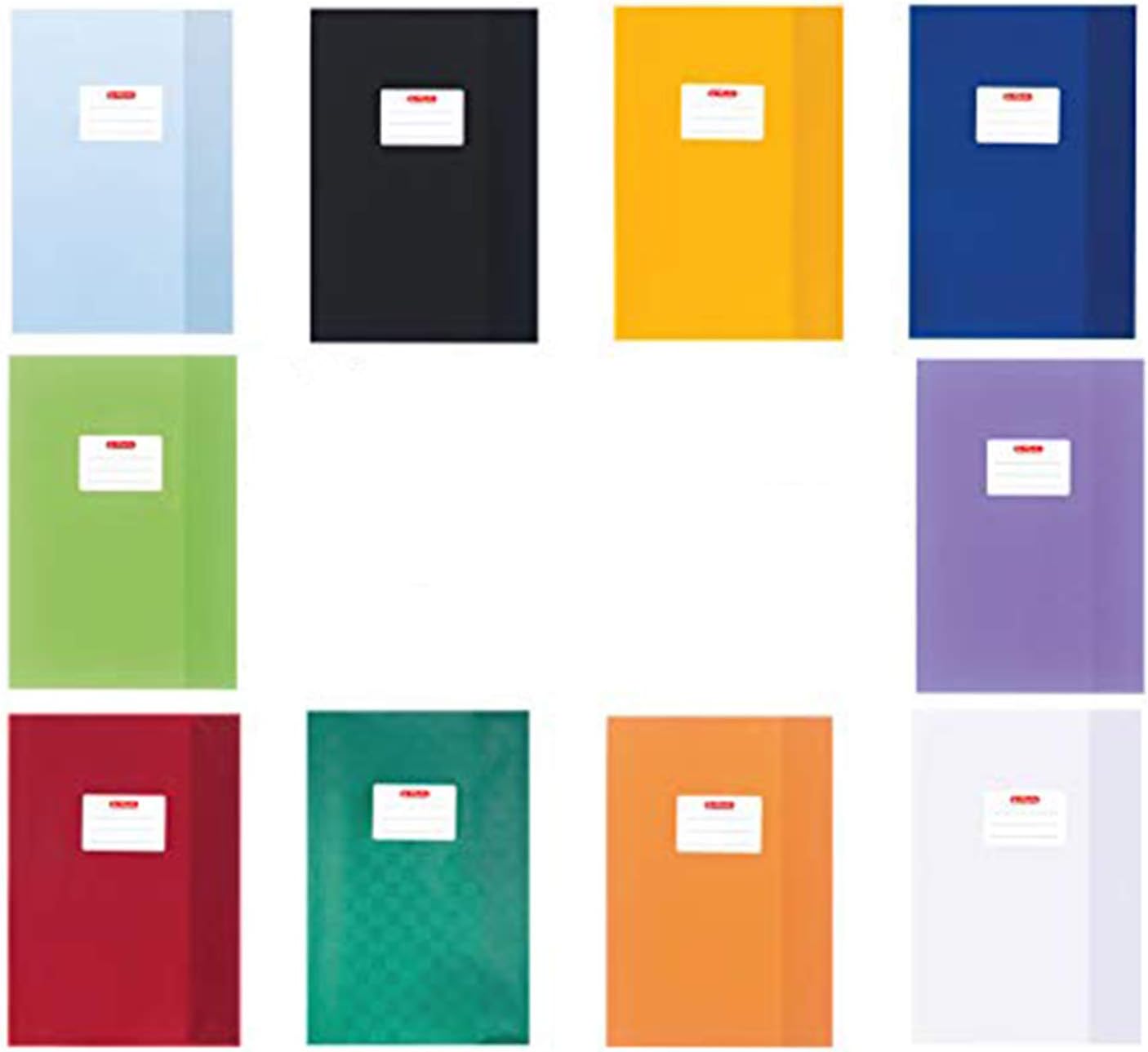 Herlitz Heftumschläge/Hefthüllen Din A4 / Baststruktur (Weiß, 5er Pack