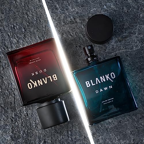 Image of BLANKO by KING - Dusk and Dawn Luxury Perfume for Men 2x100ml with Patchouli, Amber & Musk Scent| Solid Long Lasting Smell Eau De Parfum | Gift Set for Husband, Father, Brother, Boyfriend(100ml (Pack of 2))