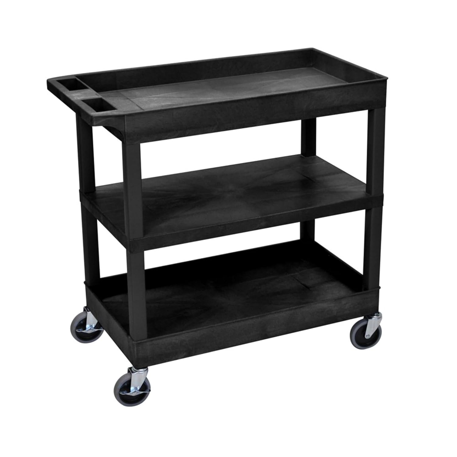 FSE 373-EC121-B 32" x 18" Cart - Two Tub/One Flat Shelves