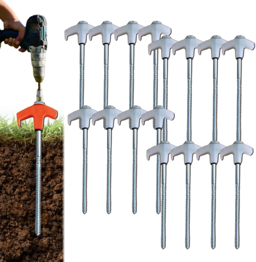 8" Screw in Tent Stakes Ground Anchors Screwin, Tent