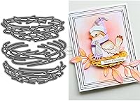 Vista 11 de DzIxY Adorables troqueles de corte de metal para valla de ovejas para hacer tarjetas, juegos de troqueles de papel en relieve, plantillas