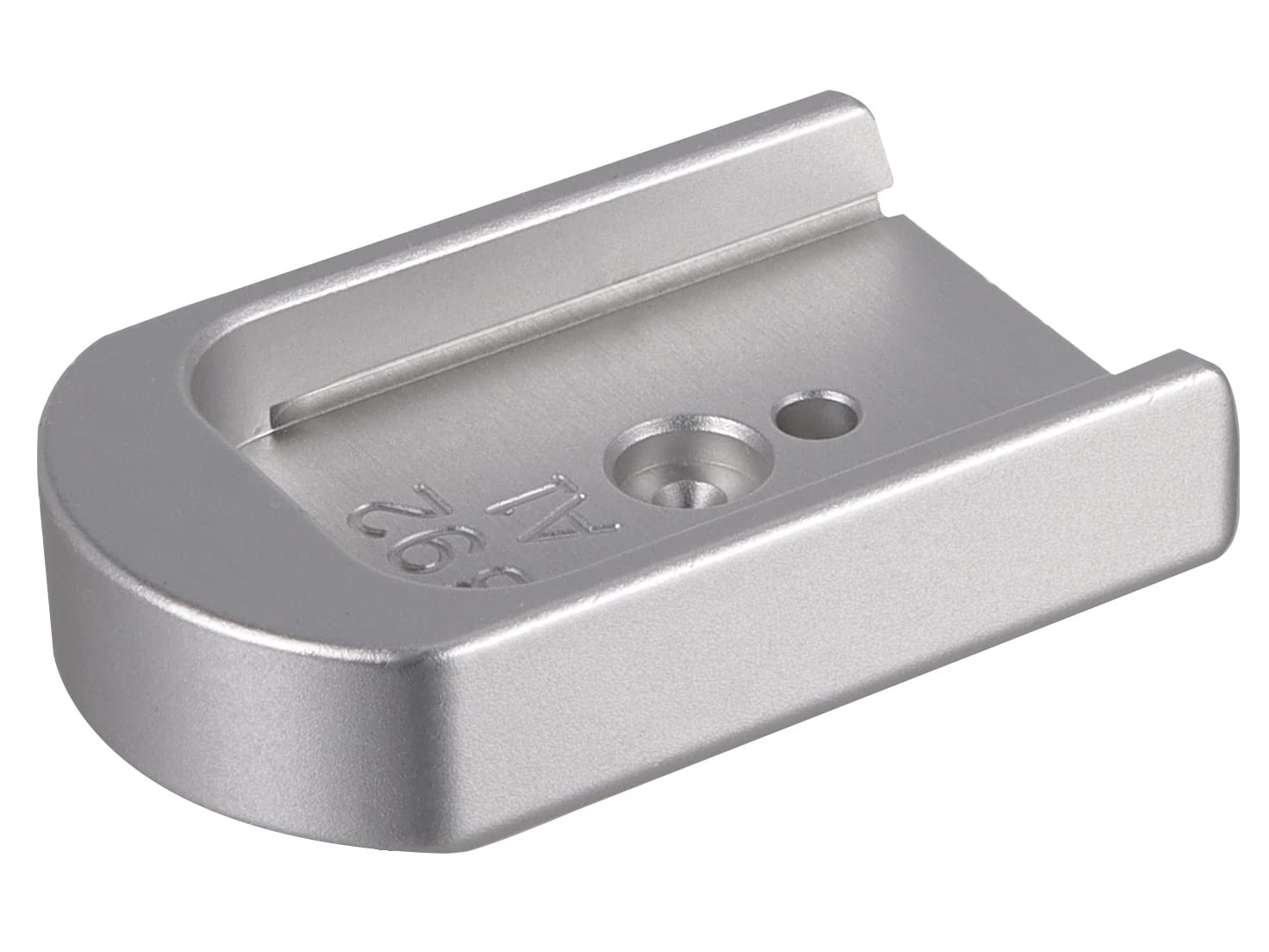 NDZ Performance Magazine Floor Base Plate for Beretta 92A1 96A1 M9A1 M9A3 92X 9MM .40 S&W Laser Engraved Aluminum in Silver - Bible Psalm 23:4