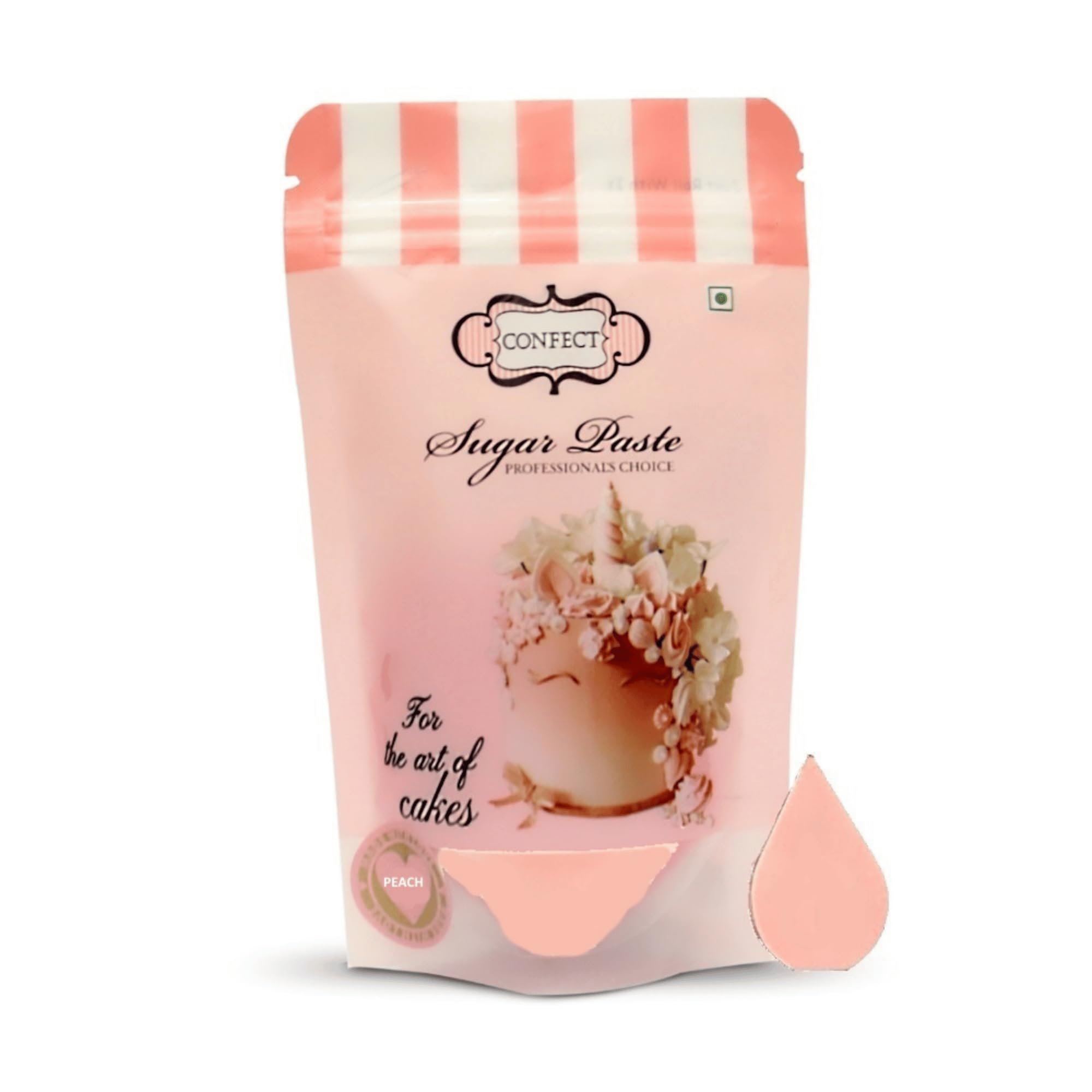 Confect Peach - Sugar Paste | Edible Sugar Paste | Fondant for Cake Decoration | Edible Fondant Chefs Choice for Cake Decorating - 250 Gms (B099X4S3RK) Amazon Price History, Amazon Price Tracker