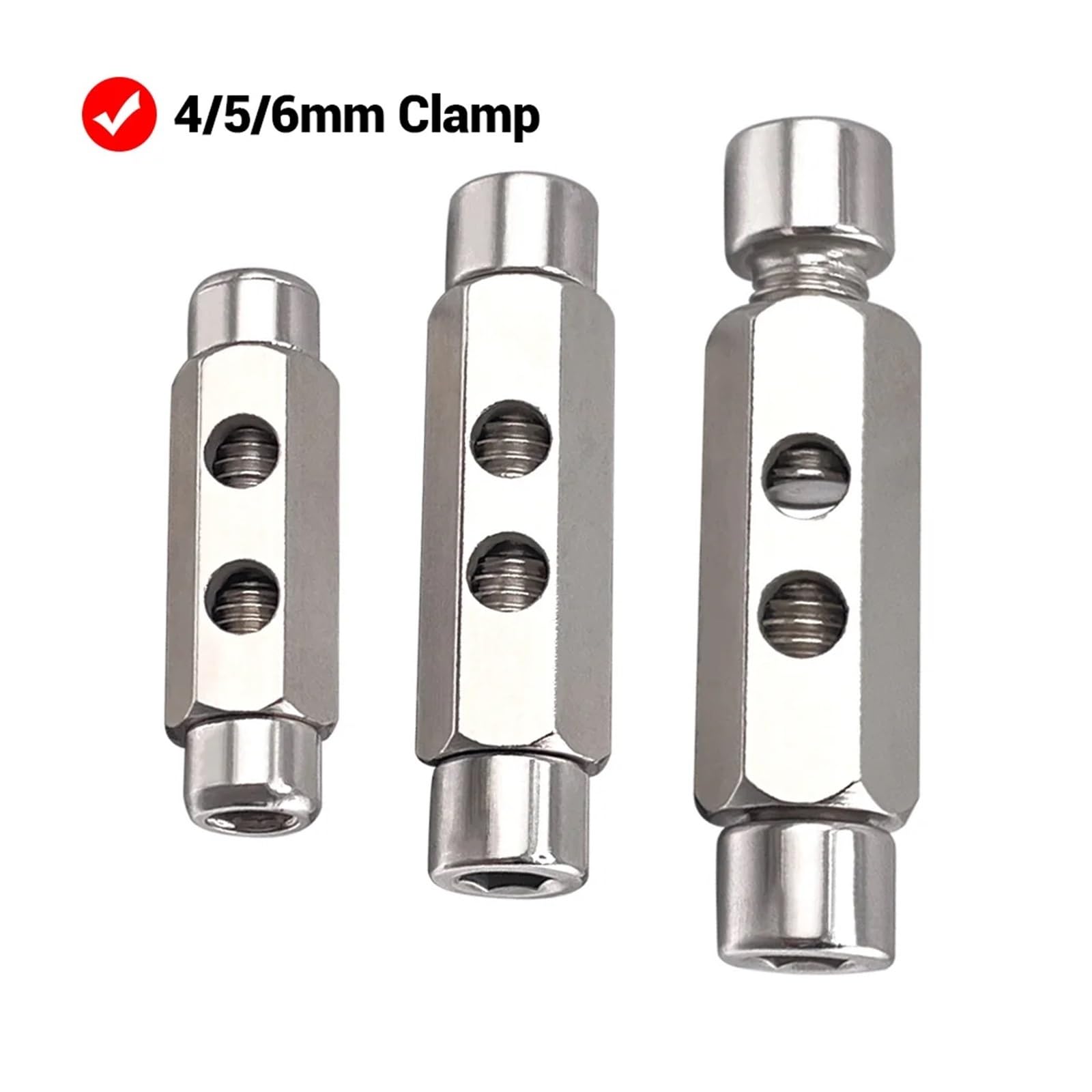 10 abrazaderas resistentes de 4/5/6 mm, ajustables, con llave, for cables acero, cierres metálicos Para Caminar Y Andar En Bicicleta(6mm X10PCS)