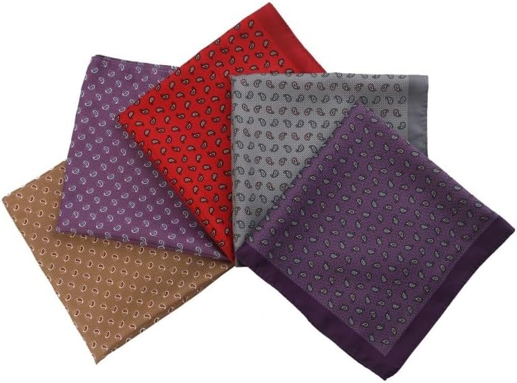 Men's Suit Pocket Square Business Printed Small Silk Scarf Casual Handkerchief