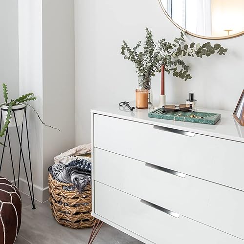 Miniatura 10 de Juego de 10 tiradorespomos de estilo moderno con borde de dedo, oculto, para muebles y cajones, encimera, cocina