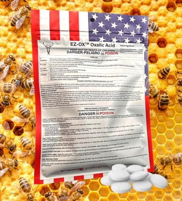 EZ-OX OXALIC Acid Tablets (100ct) for Varroa Mite Control the EZ Way! ! No California Sales or Shipping!