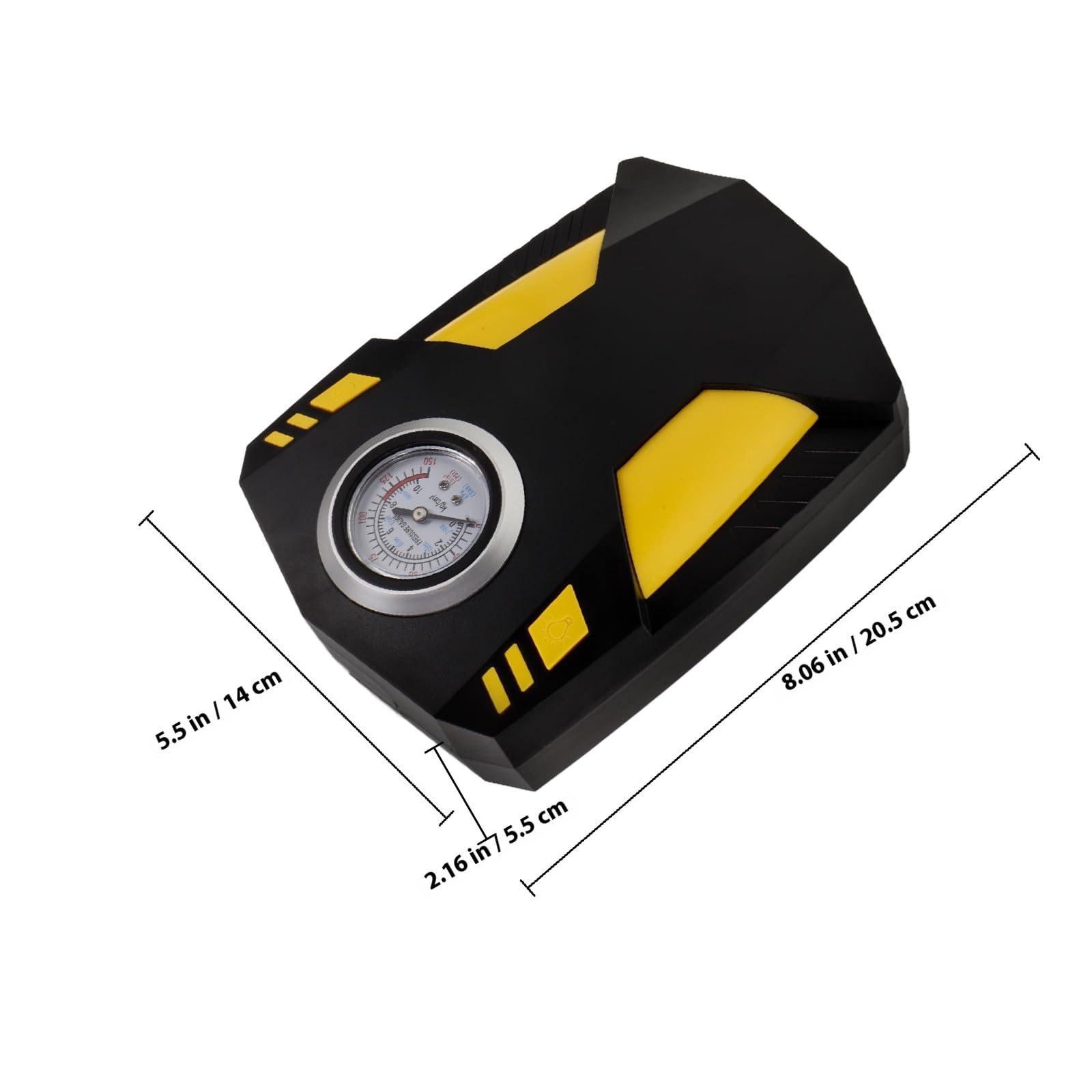 POPETPOP Compressore Portatile per Auto ad Alta Potenza Pompa ad Aria Digitale, Materiale ABS Resistente e Funzione di Gonfiaggio Regolabile per Veicoli a Due Ruote e Palloni