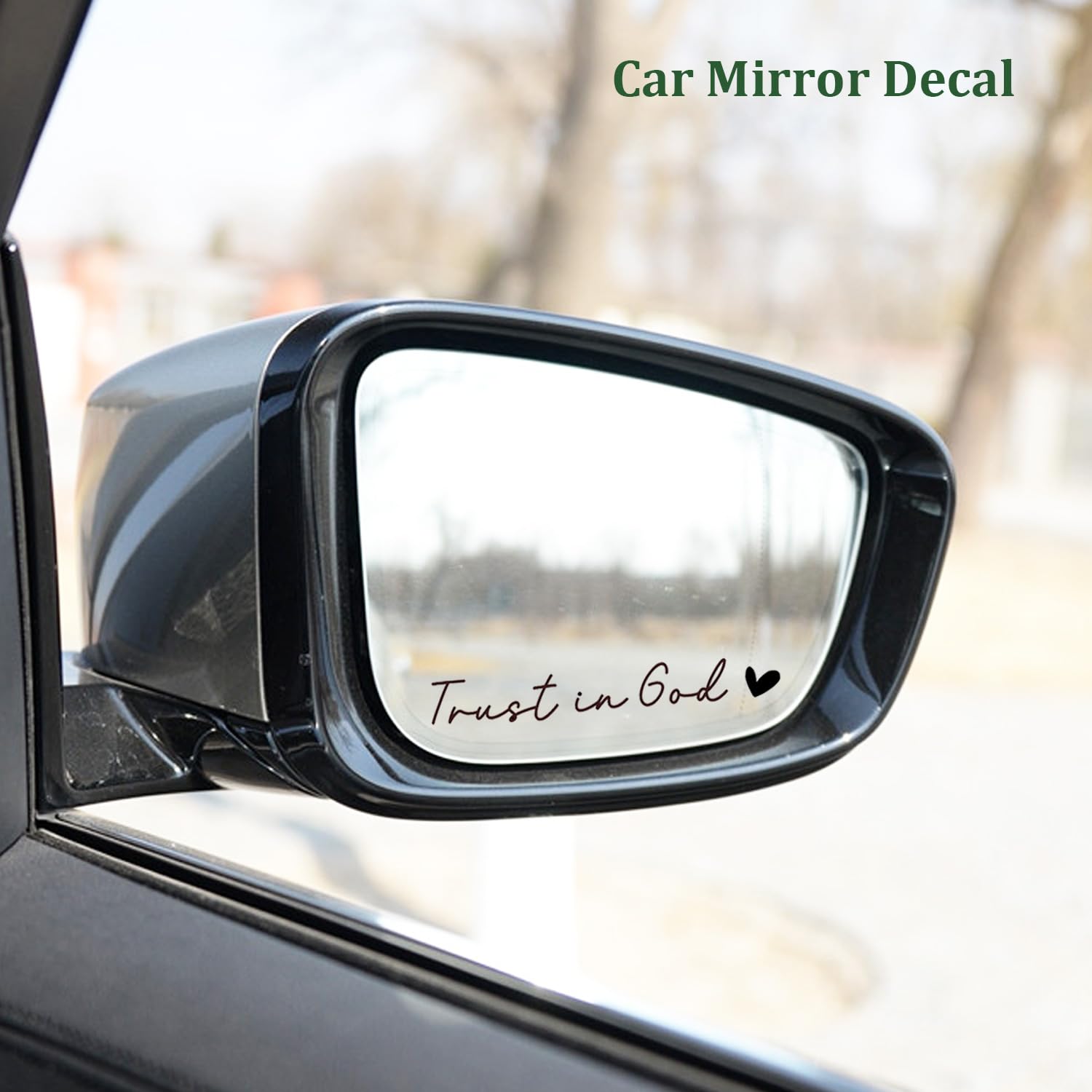 Christian Decal Rear View Mirror Decal Faith Car Mirror Sticker Bible Verse Gift for Women Christian Stickers Religious — view 7