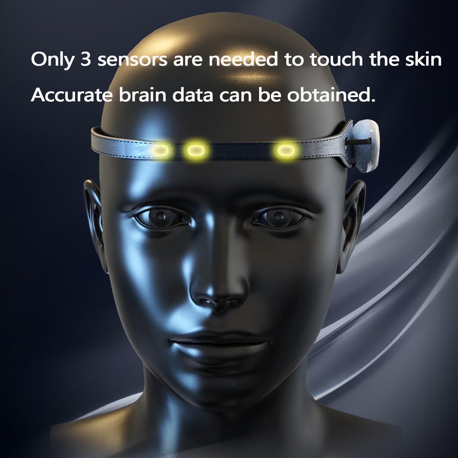 Bandeau de méditation avec rétroaction biologique des ondes cérébrales, lumière à détection d'émotion et contrôle par application pour la relaxation et le contrôle de soi