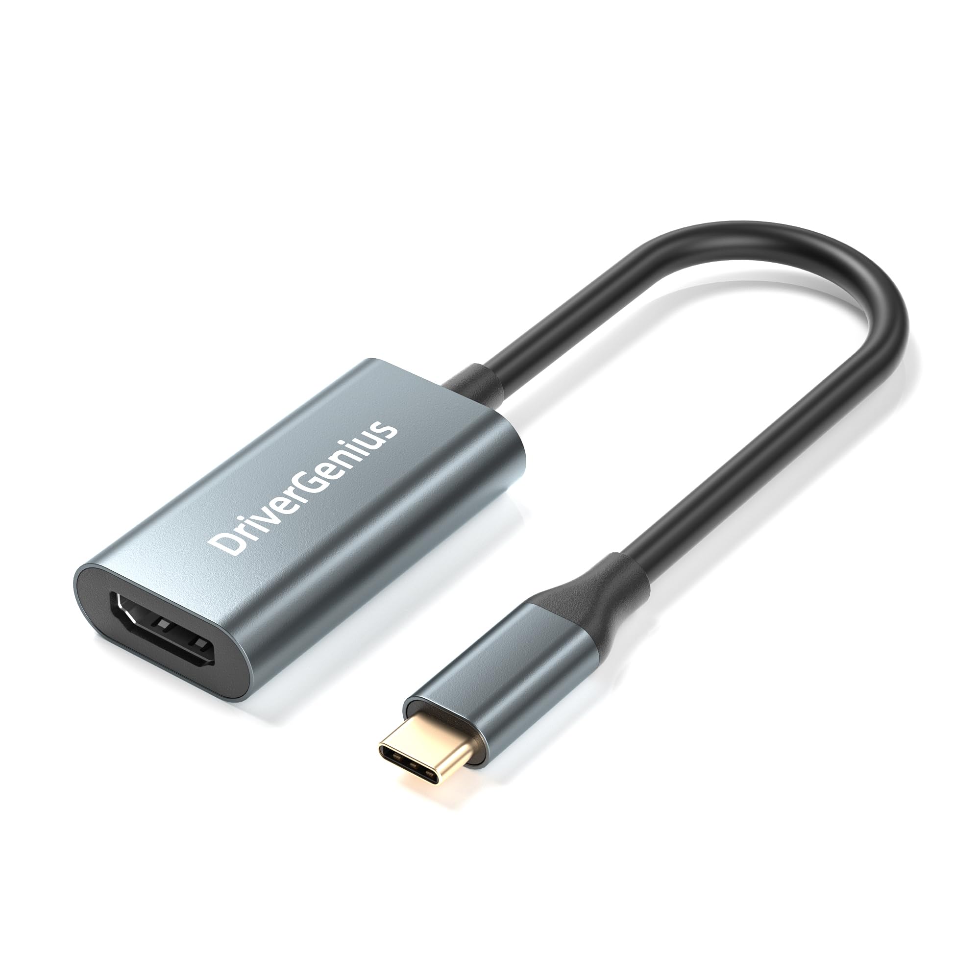 DriverGeniusUSB-C to HDMI 4K Video Adapter (DP Alt Mode) - Unidirectional USB Type-C to HDMI Converter, M/F
