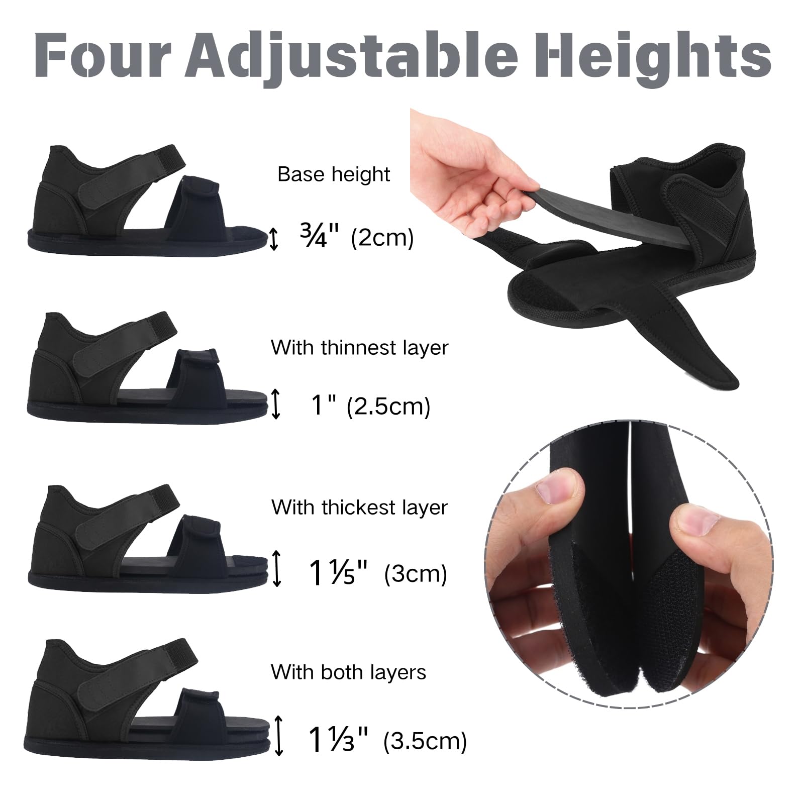 Equilibratore per scarpe da passeggio e gambe irregolari, livellatore per scarpe per discrepanza sulla lunghezza delle gambe, sollevatore per scarpe per uomini e donne