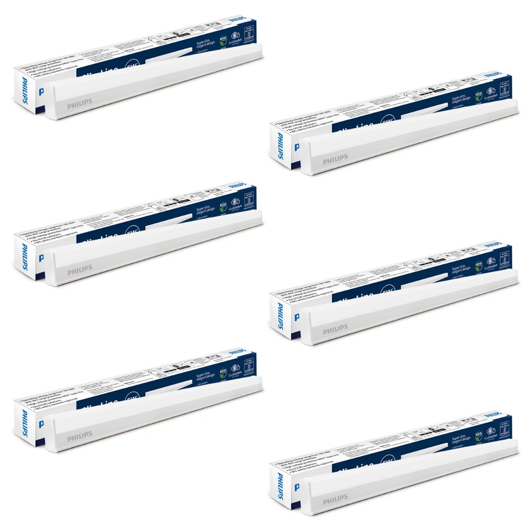 PHILIPS 5-watt LED Batten/Tubelight | Slimline Ultra Compact 1-ft LED Batten for Living Room & Bedroom | Cool Day Light, Pack of 6-picture-24