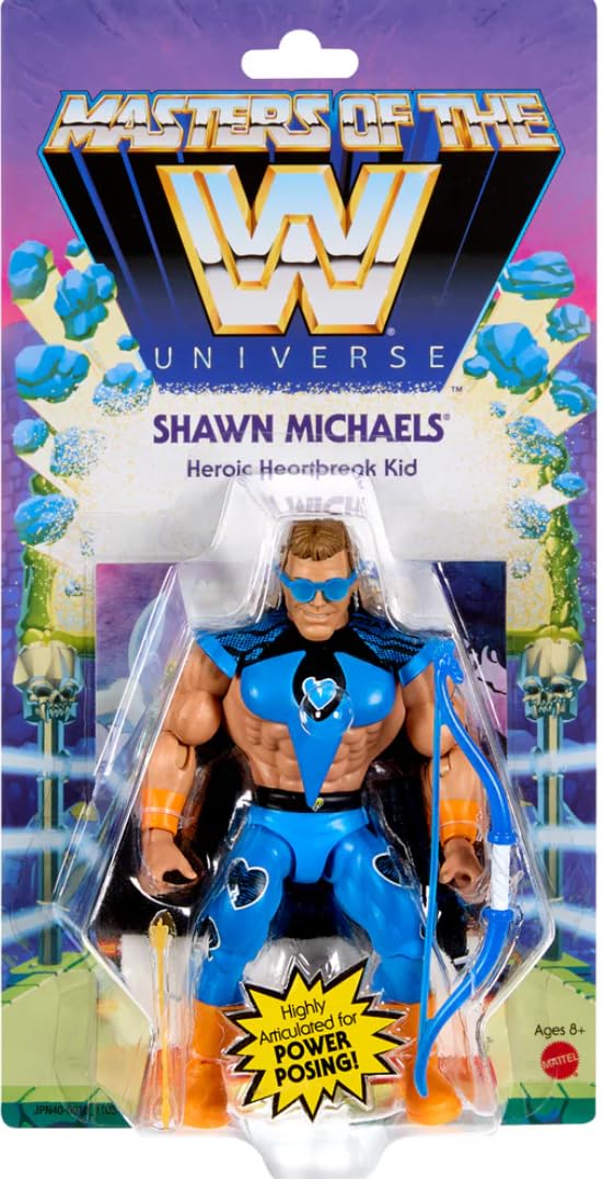 WWE x Masters of the Universe Shawn Michaels The Heroic Hearbreak Kid Motu Series 9 Mattel Wrestling Action Figure Toy Wrestler