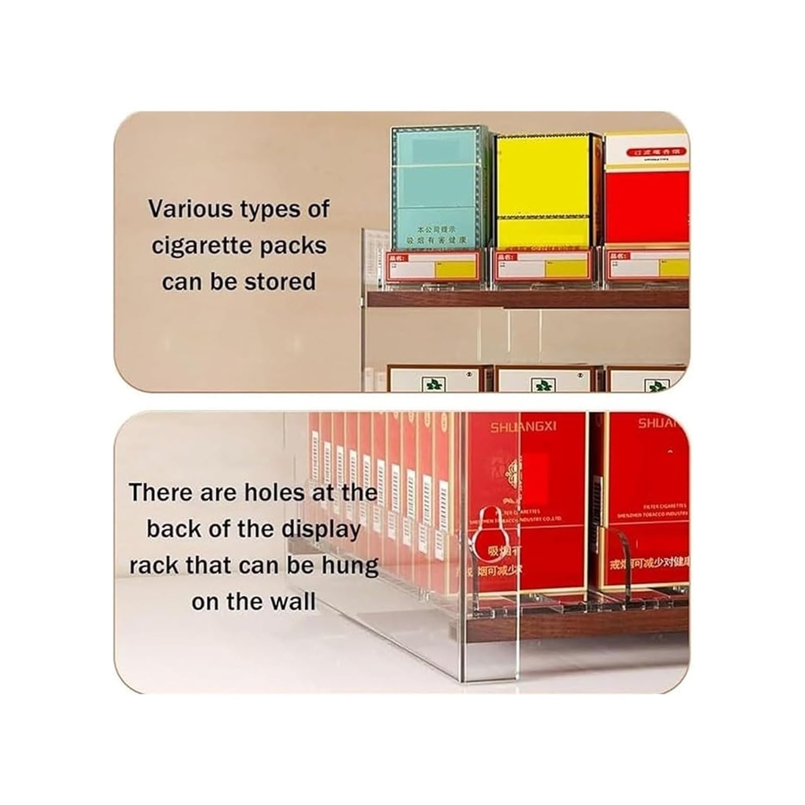 Scaffale da parete multistrato per negozi di alimentari – Armadio a mensola (38,5 x 29 x 20,6 cm) – Ideale per merchandising nized