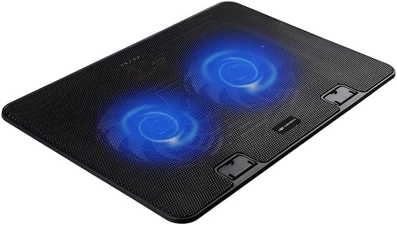 Base Suporte Cooler Para Notebook 2 Fans Com Led Azul e Entrda USB