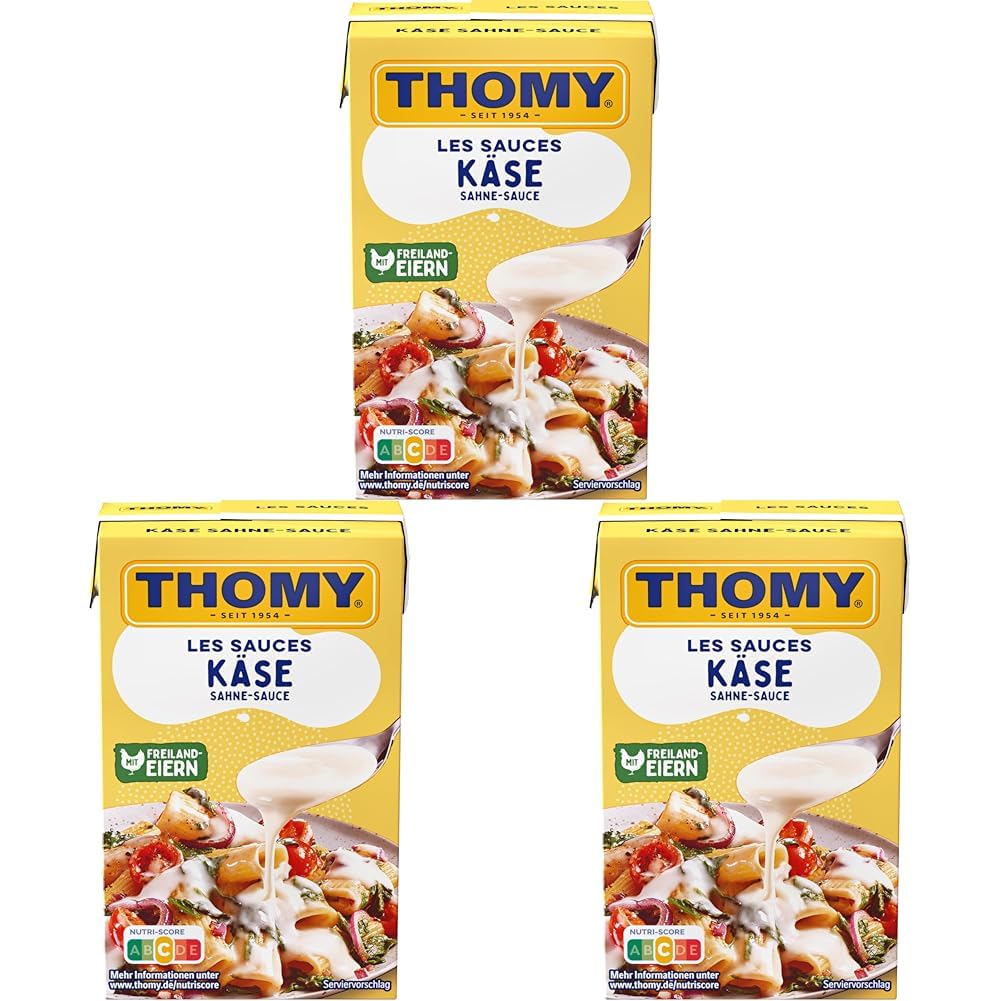 THOMY Les Sauces Käse Sahne Sauce 250ml - Combiblock, 3er Pack (1 x 250ml)