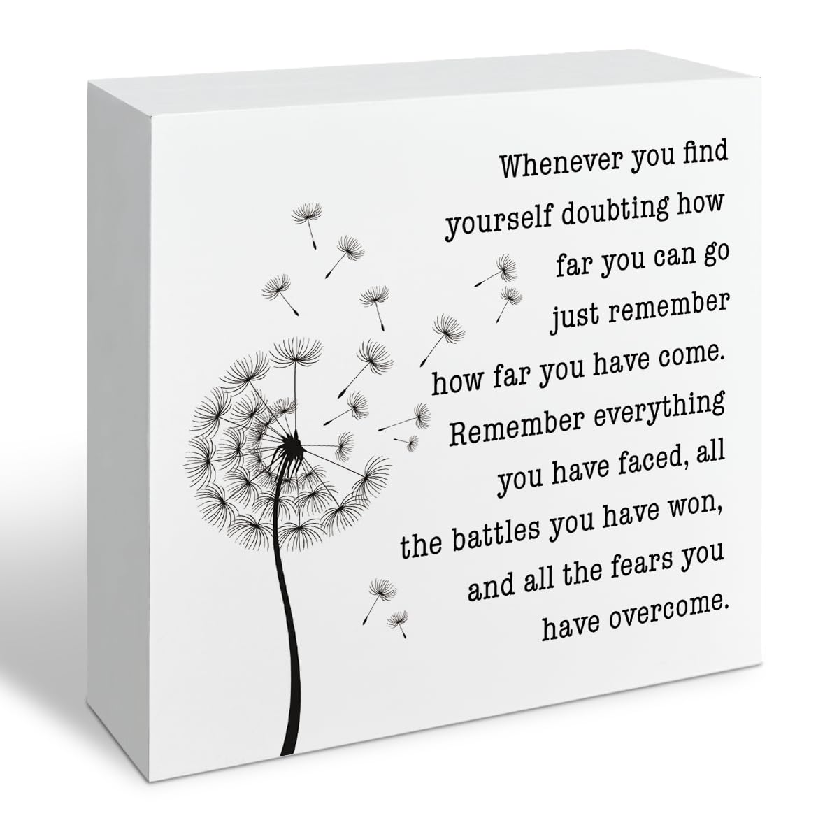 Inspirational Quote Wooden Box Sign, Inspirational Quotes Gifts, Whenever You Find Yourself... Wood Plaques Desk Décor, Motivational Box Wood Sign, Graduation Decor Gift, Therapist Gifts