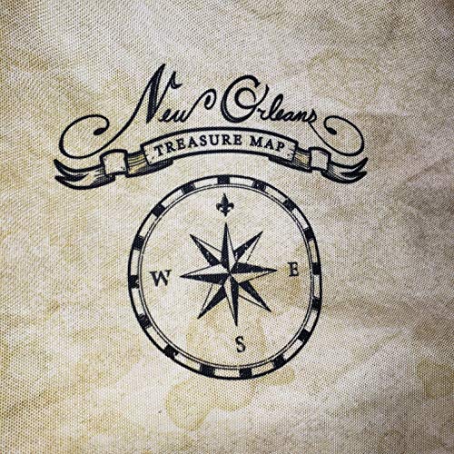 New Orleans Treasure Map Tote Bag4