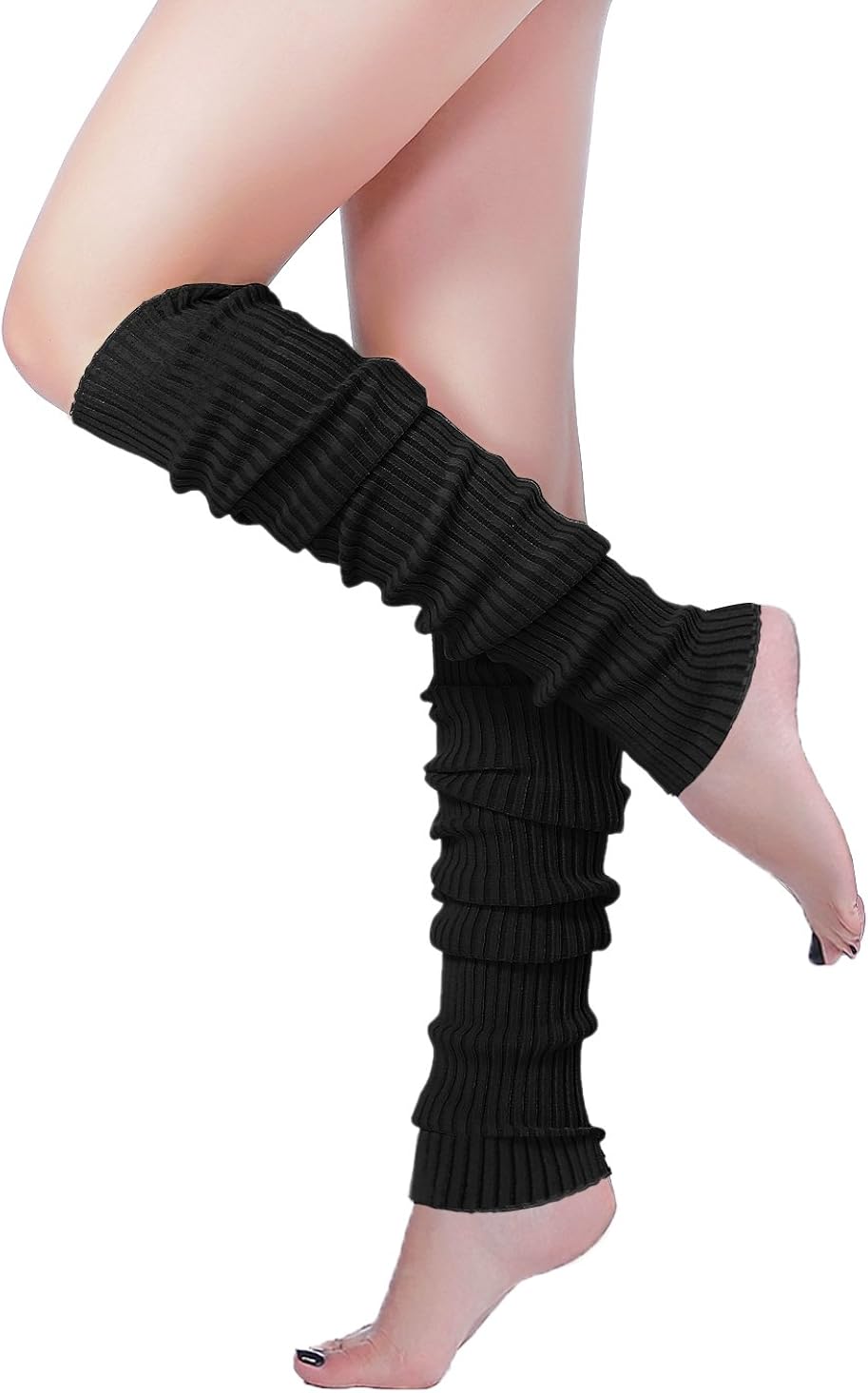 Long Leg Warmer, V28 Women’s Men 80s Party Ribbed Knit Dance Sports