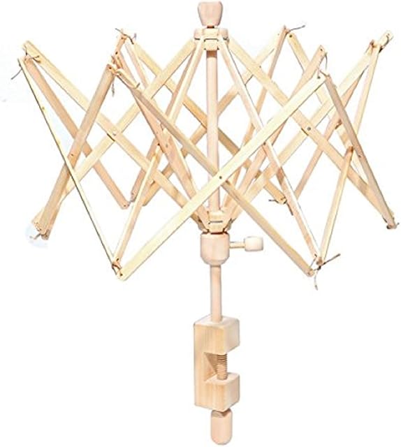 She-Lin Wooden Umbrella Swift Yarn Winder - Knitting Umbrella 24" Swift Yarn Winder Holder, 1pcs Swift Yarn Winder