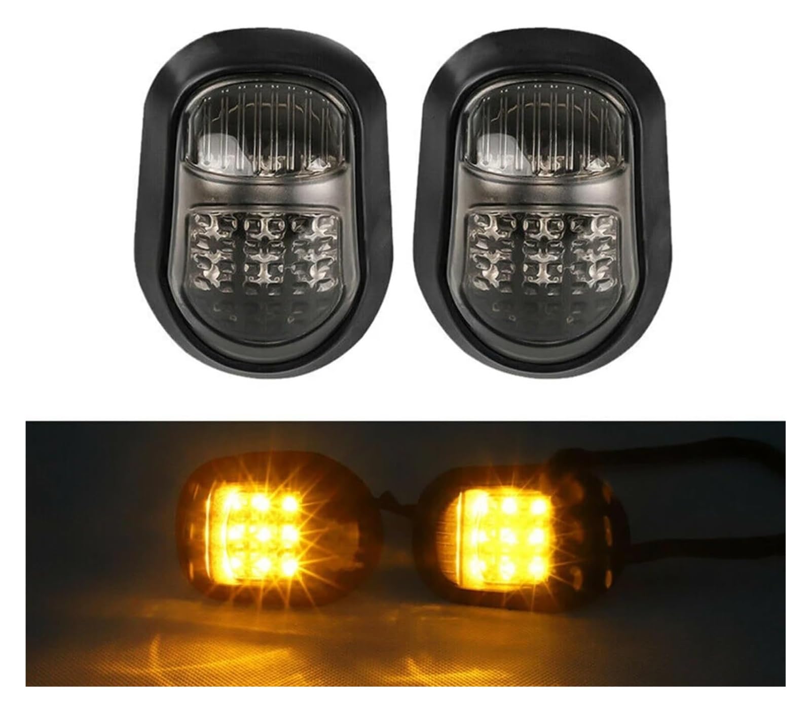 12 V Motocicleta Intermitente Lámpara Montaje Empotrado Ámbar Luz intermitentes moto indicadores