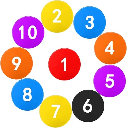 Haploon - Juego de 10 puntos de poliéster antideslizantes de 9 pulgadas para entrenamiento, fútbol, fútbol, baloncesto, juego de pies para niños,