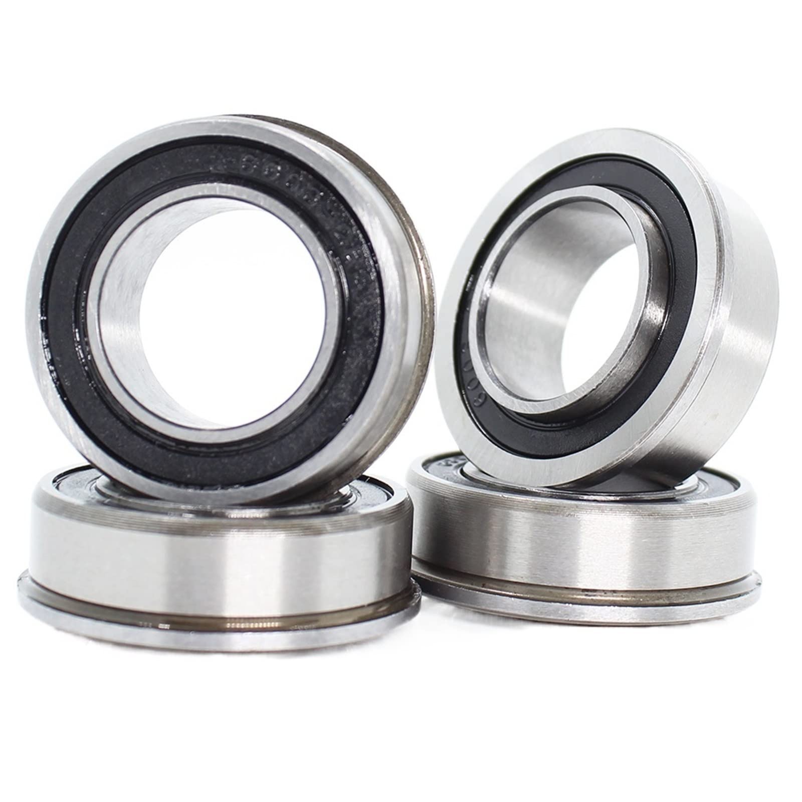 Cuscinetto a sfere a gola profonda in acciaio crom F6202-12.8-2RS 12.8x35x11mm ABEC-1 4PCS Cuscinetti a sfera flangiati