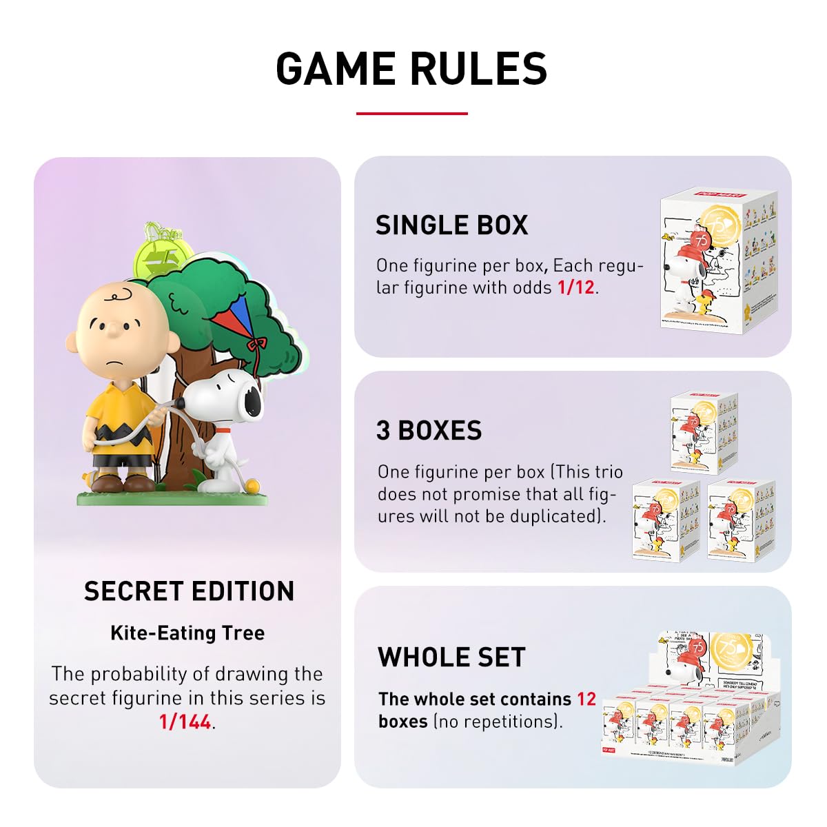 ポップマート　ピーナッツ 75周年記念 フィギュア　シークレット Peanuts 75th Anniversary | Snoopy Comic Life Series Figures