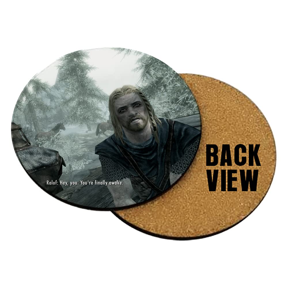 Getagift Girls Round Shaped Coaster You're Finally Awake Meme Birthday Secret Santa Tableware, Coffee/Tea/Drink Coaster. (Round Shaped Coaster)