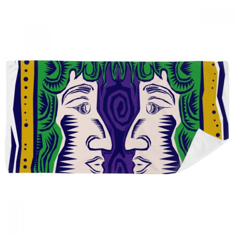 Serviette de bain Gemini Mexicon peinte à la main 35x70cm multicolore