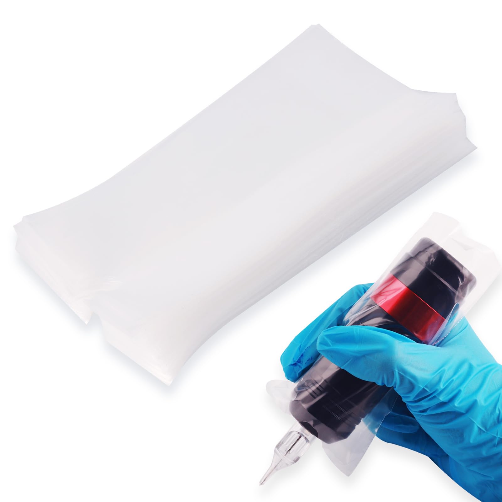 Narkysus 200pcs Tattoo Pen Covers Large 2.6 x 4.7in Disposable Cartridge Tattoo Pen Type Machine Covers White Tattoo Pen Bags Tattoo Pen Machine Covers Sleeves Tattoo Kit Tattoo Supplies
