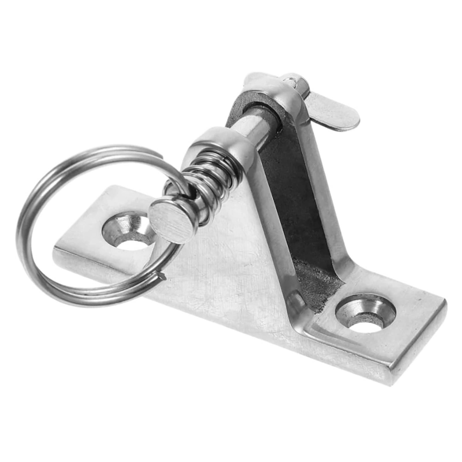 Ehfqpjybbo Loop Flat 316 Stainless 90° Flat Curved Deck Hinge Marine Boat Top Fittings Pin With Bolt Screw 1Pcs(Loop Flat)