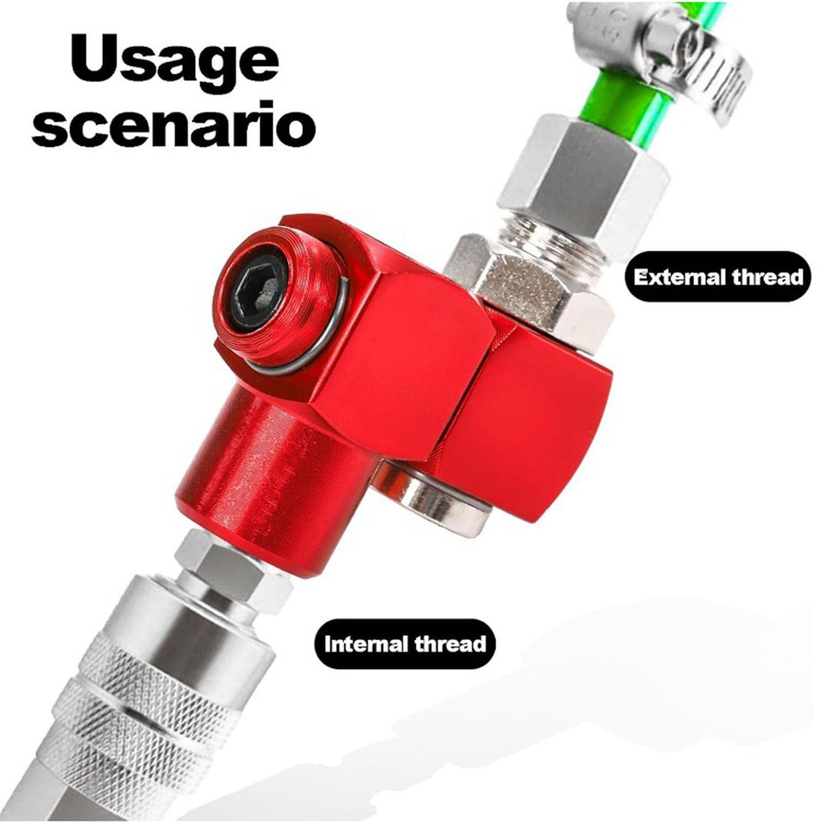 Eujgoov Conector Giratorio Neumático, Acoplador para Manguera de Aire, 12 Piezas 1/4 NPT Rotación de 360 Grados, for Sistemas de Aire Comprimido