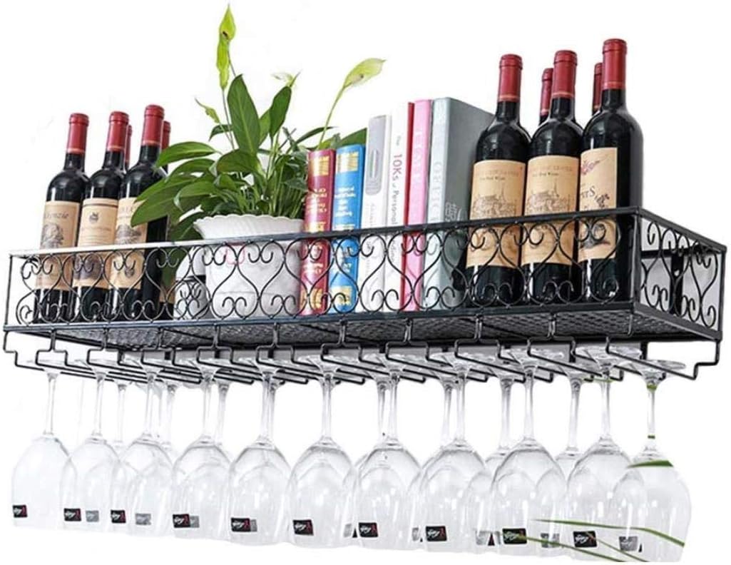 Stemware Racks Metal Wall Mounted Hanging Wine Bottle Holder Wall Mounted Wine Rack | Adjustable Height | Wall Mounted Hanging Wine Bottle Holder | Metal Iron Wine Glasses Cups Rac