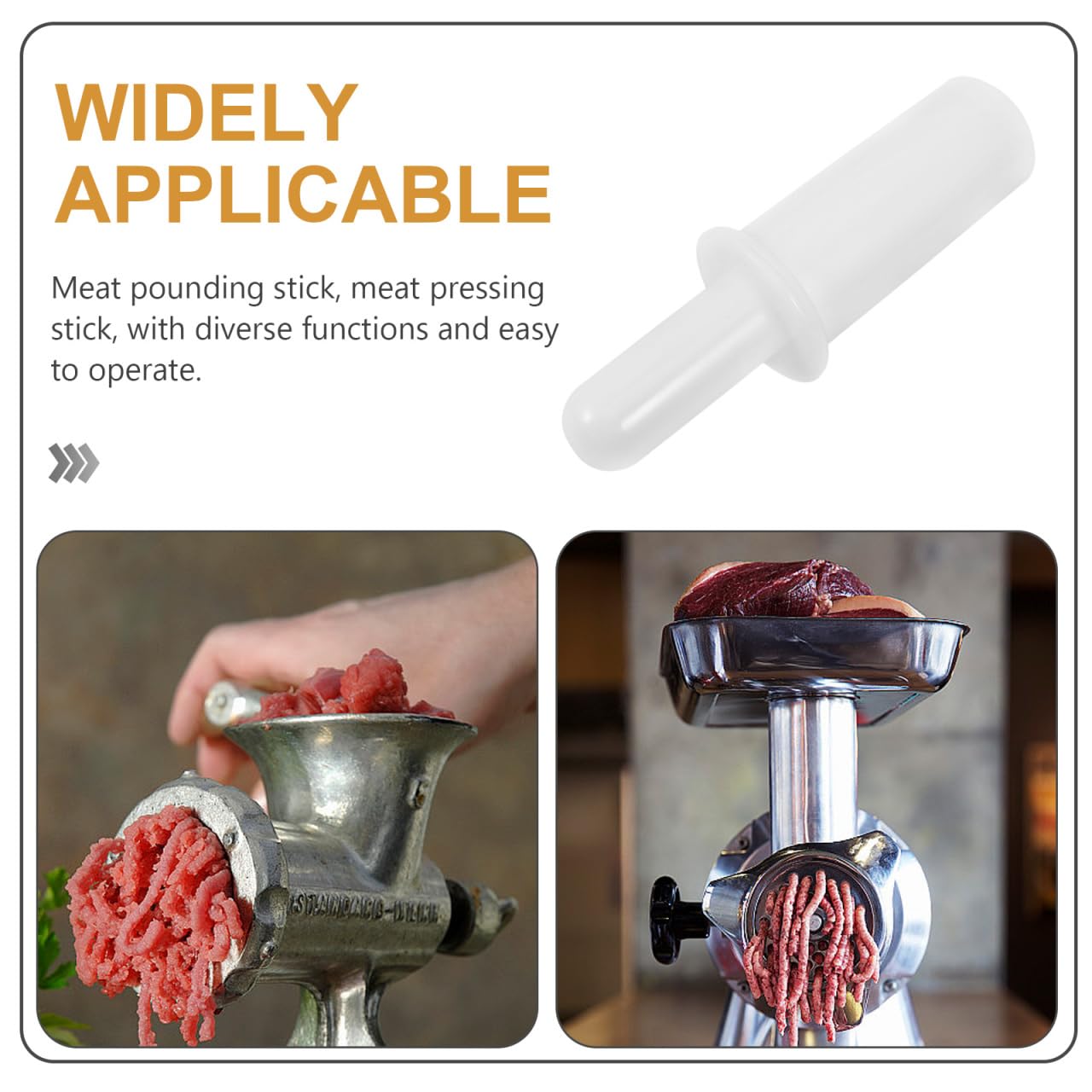 PRETYZOOM Varilla De Picadora De Carne De Plástico 8.46X2.67X2.67In Accesorio Compatible Para Embutidora De Salchichas Y Picadora Manual Uso En Cocina Doméstica Y Profesional