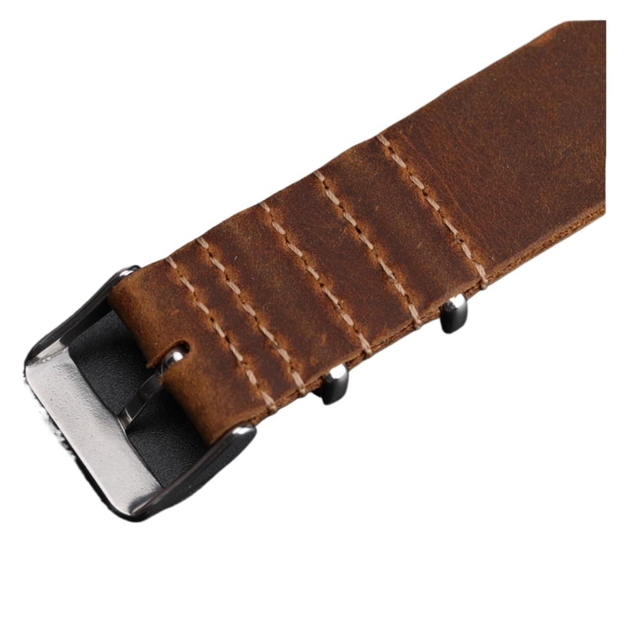 XILILHC ﻿ Cinturino In Pelle 18 20 22 24MM Fatto A Mano, Cinturino Morbido In Pelle Bovina Di Strato Superiore, Stile Retrò