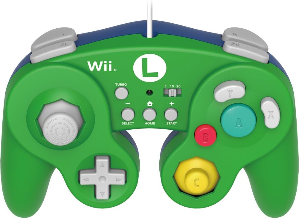 HORI Battle Pad for Wii U (Luigi Version) with Turbo - Nintendo Wii U