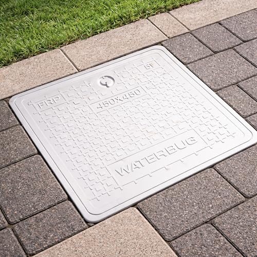 Image of LUXART 18x18 Size Square Fiber Reinforced Polymer (FRP) Manhole Cover | 5 Ton Heavy Weight Handling Capacity & Anti-Skid Surface Water Tank Cover | Chamber Cover, Sump Cover & Drainage Cover