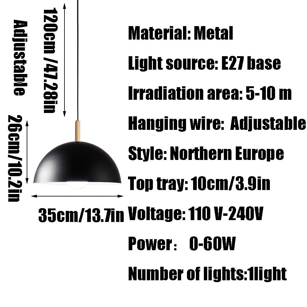Jednogłowicowa żelazna lampa wisząca w stylu industrialnym, gwint E27, niestandardowy klosz w kształcie pokrywki, dekoracyjna oprawa do ganku i przedpokoju
