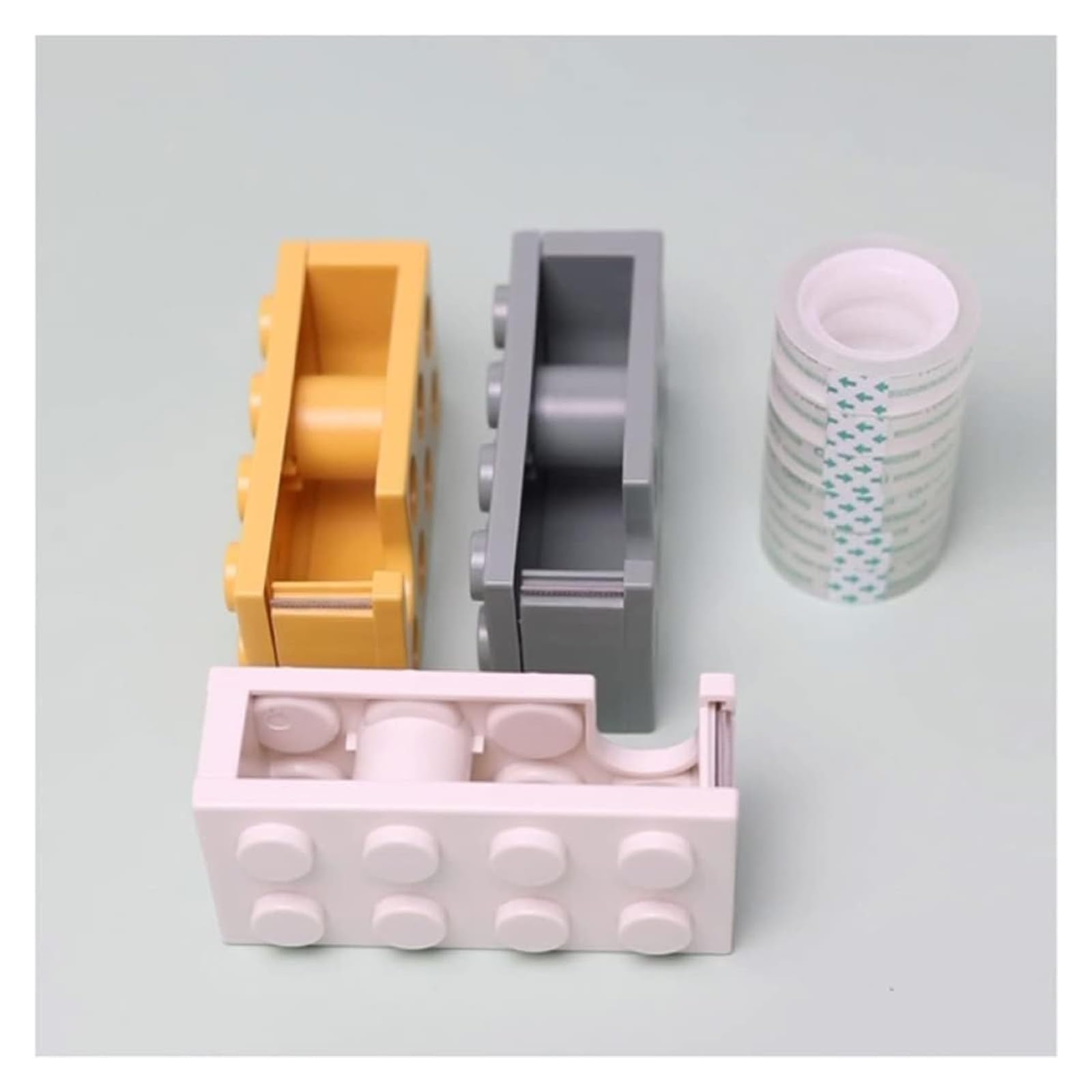 Klebebandschneider, Desktop-Klebebandabroller – Magic Tape Cutter Tool for Büro und Zuhause 1 Stück Kleberollenhalter mit Aufbewahrungsorganisator(Grün)