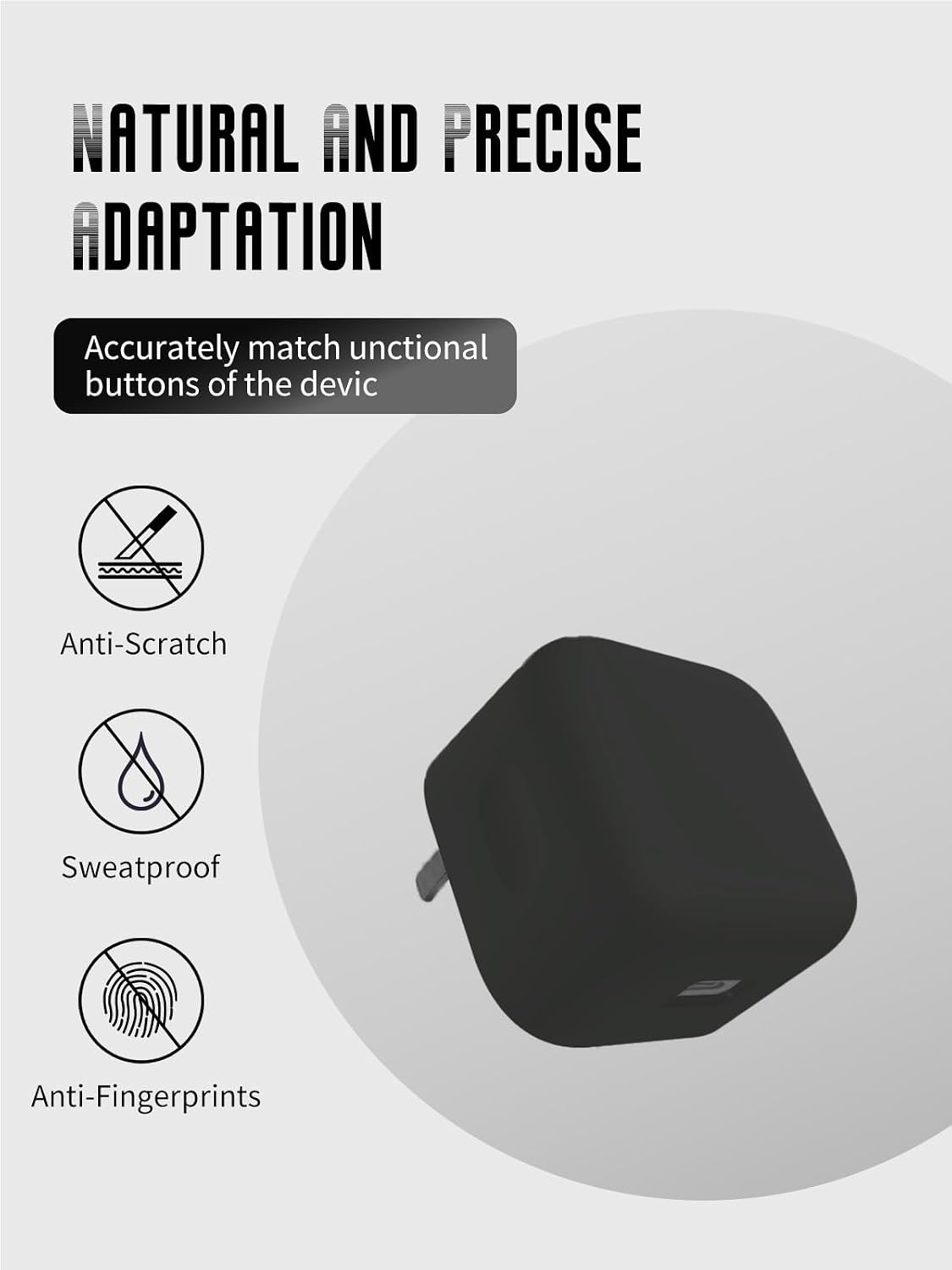 Case for Apple 40W Dynamic Power Adapter, Kids-Friendly Soft Silicone Protective Cover, Shockproof (Black)