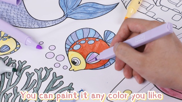 Poster Géant à Colorier Under The Sea - Grande Nappe Océan 110x80cm Pour Enfants, Fêtes Et Activités Créatives