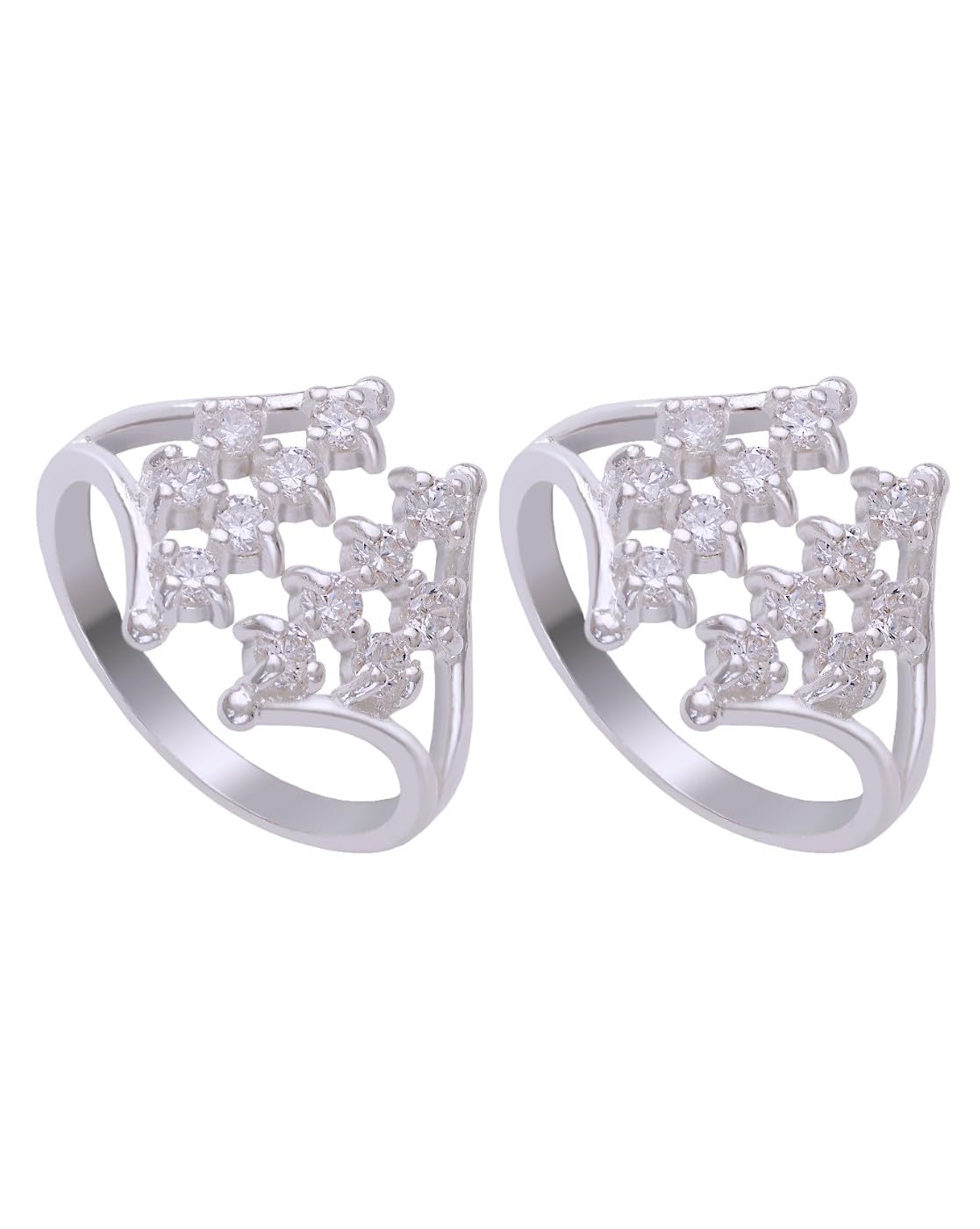 taraash Adjustable Cubic Zirconia Sterling Silver Toe Ring For Women | Chandi Bichiya | With Certificate Of Authenticity-picture-17