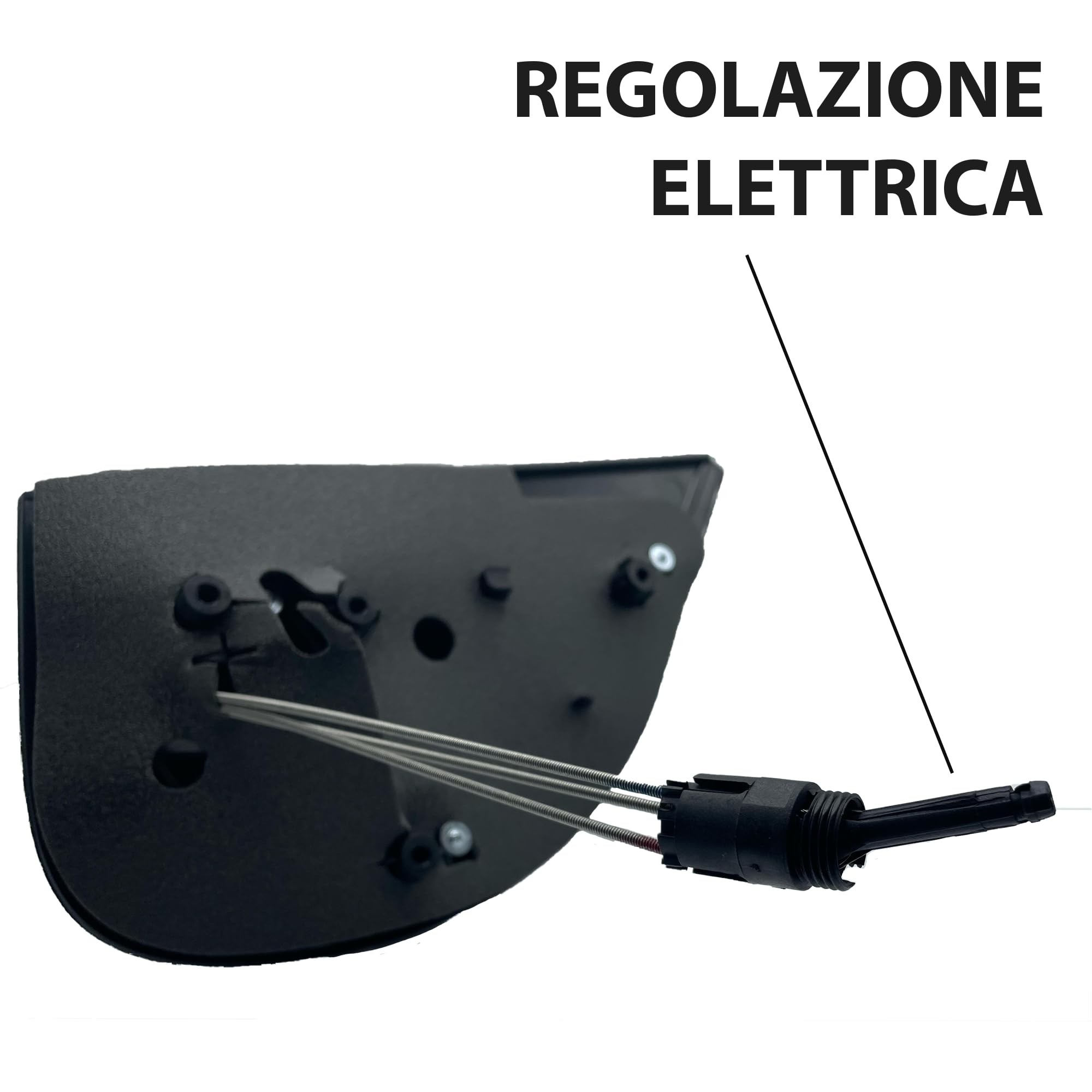 Specchietto Retrovisore Destro Esterno per Fiat Panda 319, Con Primer, Regolazione Manuale, Vetro cromato e convesso senza riscaldamento, Calotta Verniciabile, 735536792
