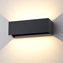 Klighten 30W Indoor/Outdoor Wall Sconce,Outdoor Wall Sconce 3000K LED Outdoor Wall Lamps with Adjustable Beam Angle Wall Sconce IP65, Anthracite