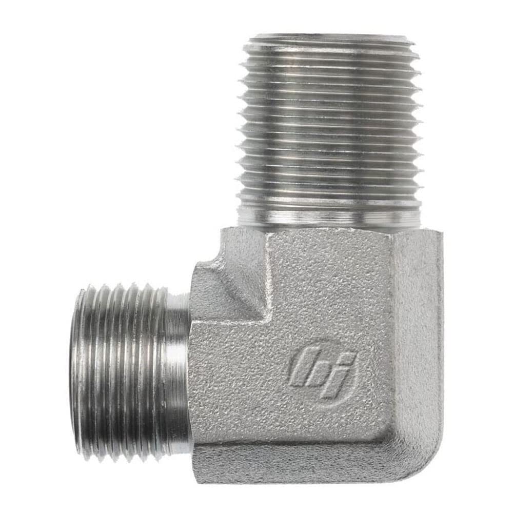 Brennan Industries FS2501-08-08-FG Forged Steel 90 Degree Elbow O-Ring Face Seal Fitting, 13/16