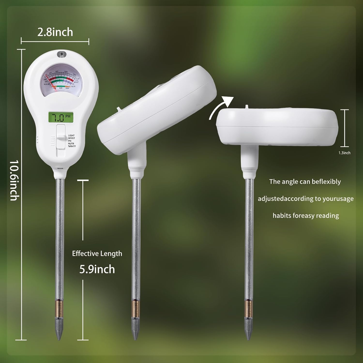 Soil Moisture Meter, Plant Water Monitor, Hygrometer Sensor for Gardening, Farming, Indoor and Outdoor Plants (Basic Style)